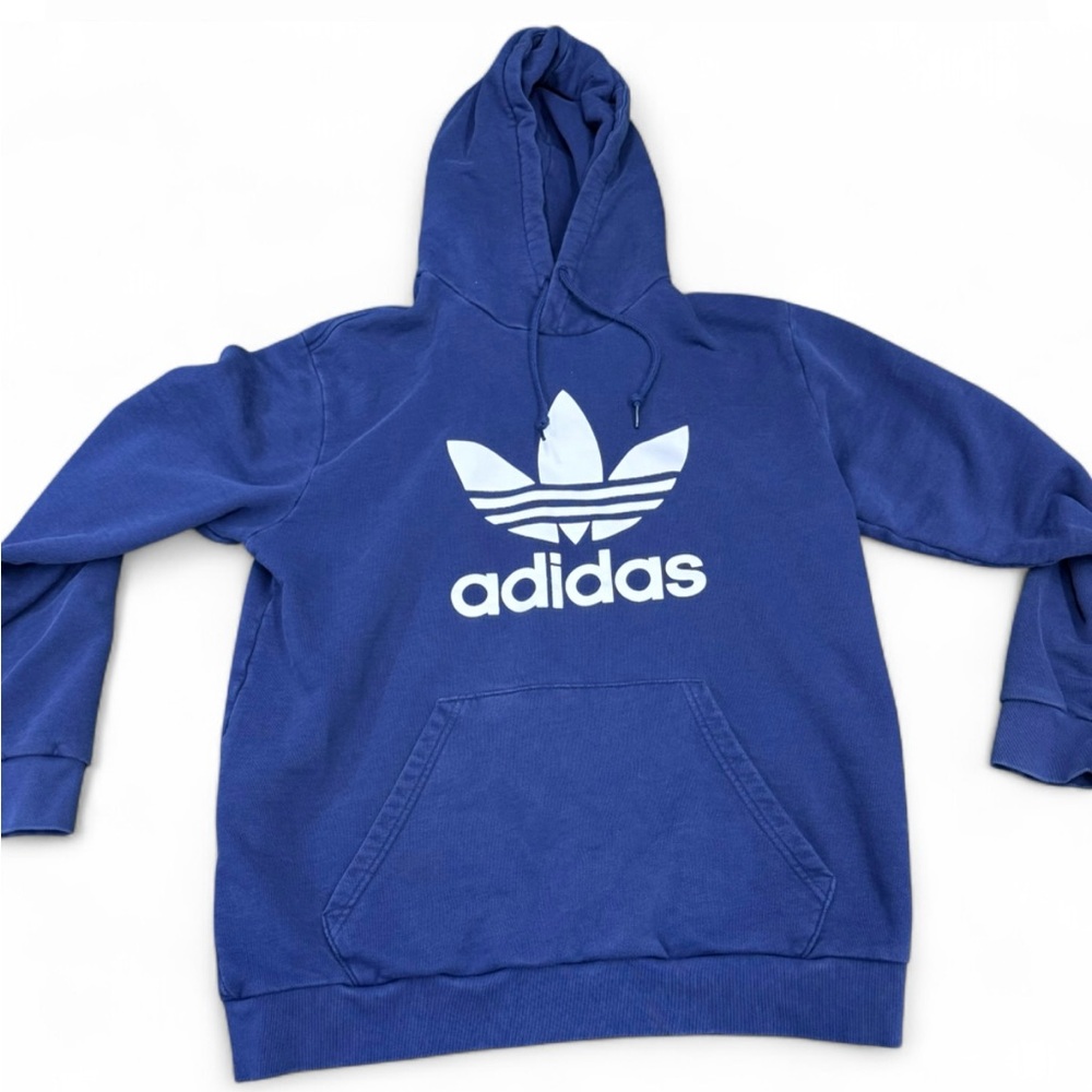 Adidas Men's Blue Pullover Hoodie